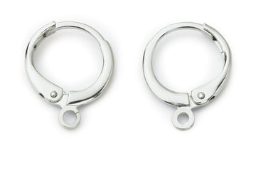 Leverback Earring Hooks Ohrringe rund 13mm 4 Stück / 2 Paar