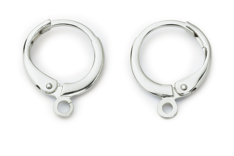 Leverback Earring Hooks Ohrringe rund 13mm 4 Stück / 2 Paar