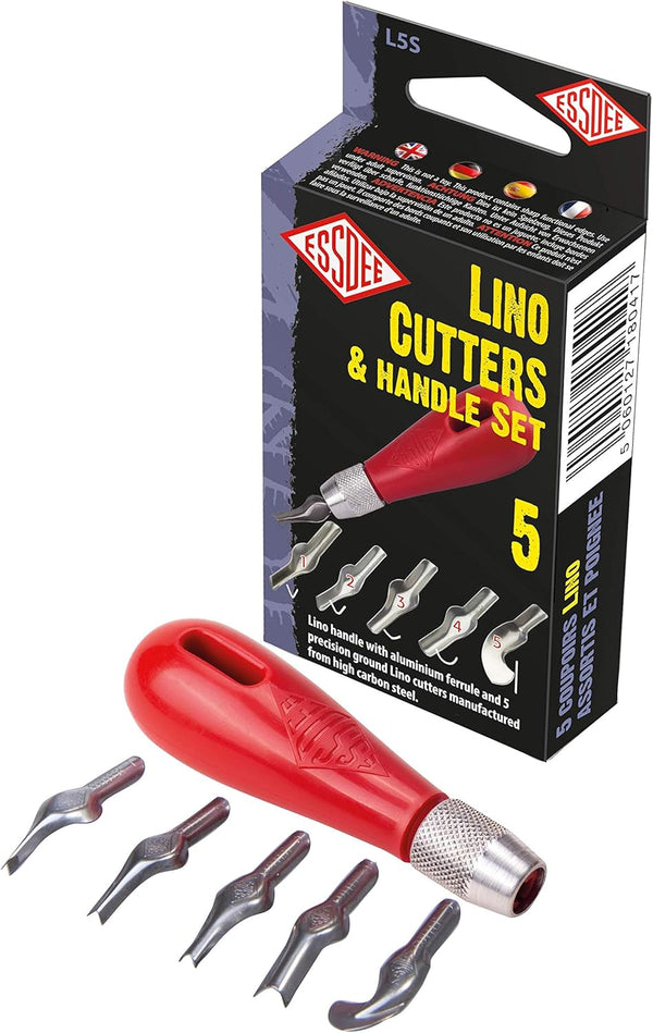 Linolschneider-Set mit Griff Linoleumschneider 6-teilig