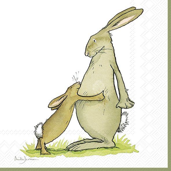 Lunch-Servietten YOU ARE THE BEST Hasen Anita Jeram 33x33cm 20 Stück / Packung
