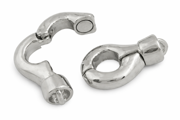 Magnetverschluss Doppelringe platinfärbig 14 x 36 mm 2teilig