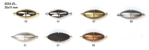 Magnetverschluss für Schmuck mit Ösen oval 25x11cm