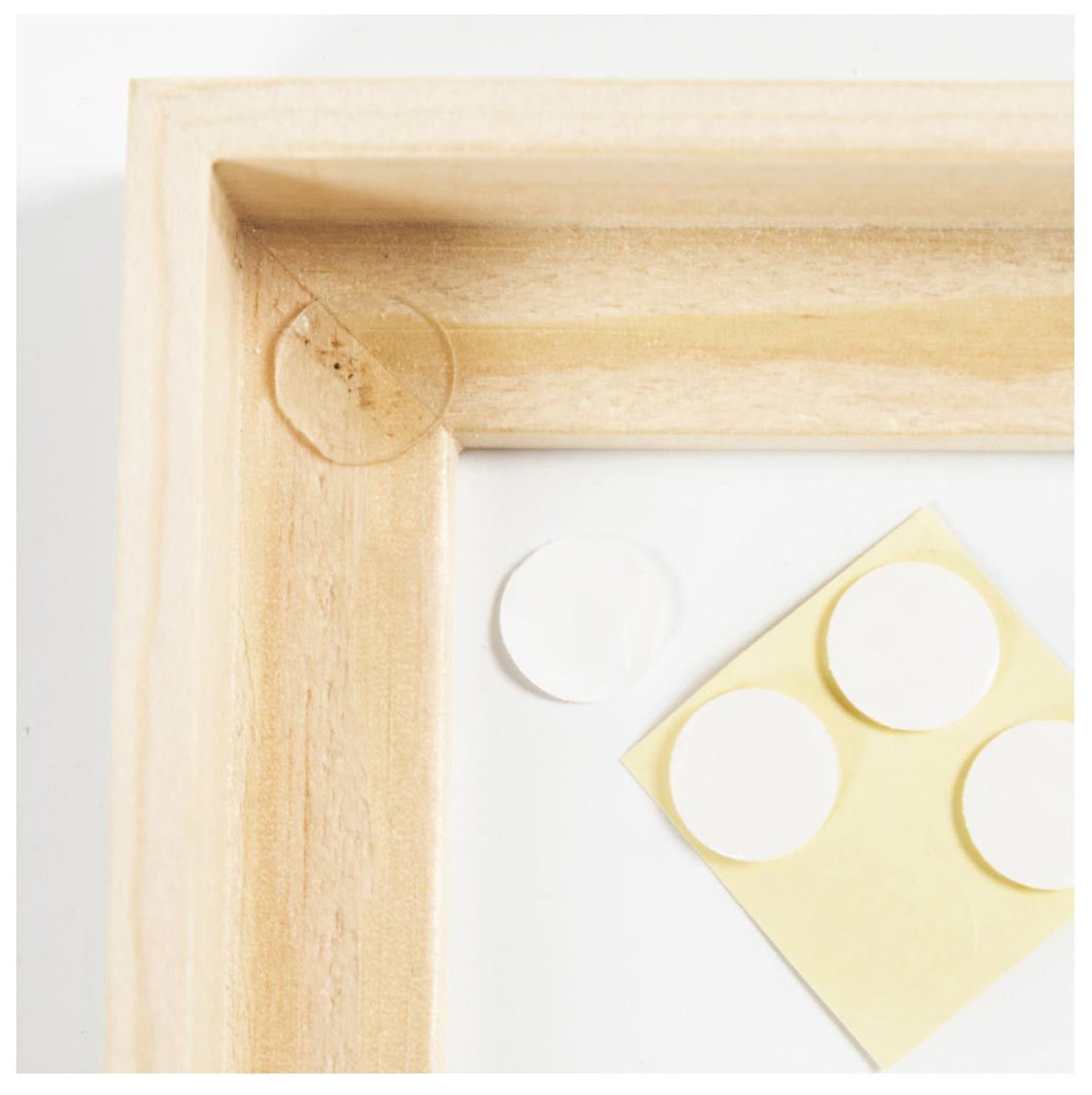 Malpappe mit Rahmen aus Holz weiß  280 g 15,8x15,8cm