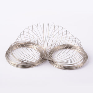 Memory Wire Schmuckdraht Endlosarmband 0,5mm Ø 65mm platinfarben 100 Windungen aus Edelstahl