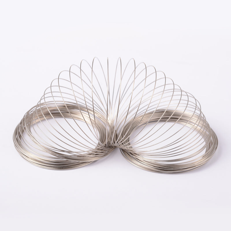 Memory Wire Schmuckdraht Endlosarmband 0,5mm Ø 65mm platinfarben 100 Windungen aus Edelstahl