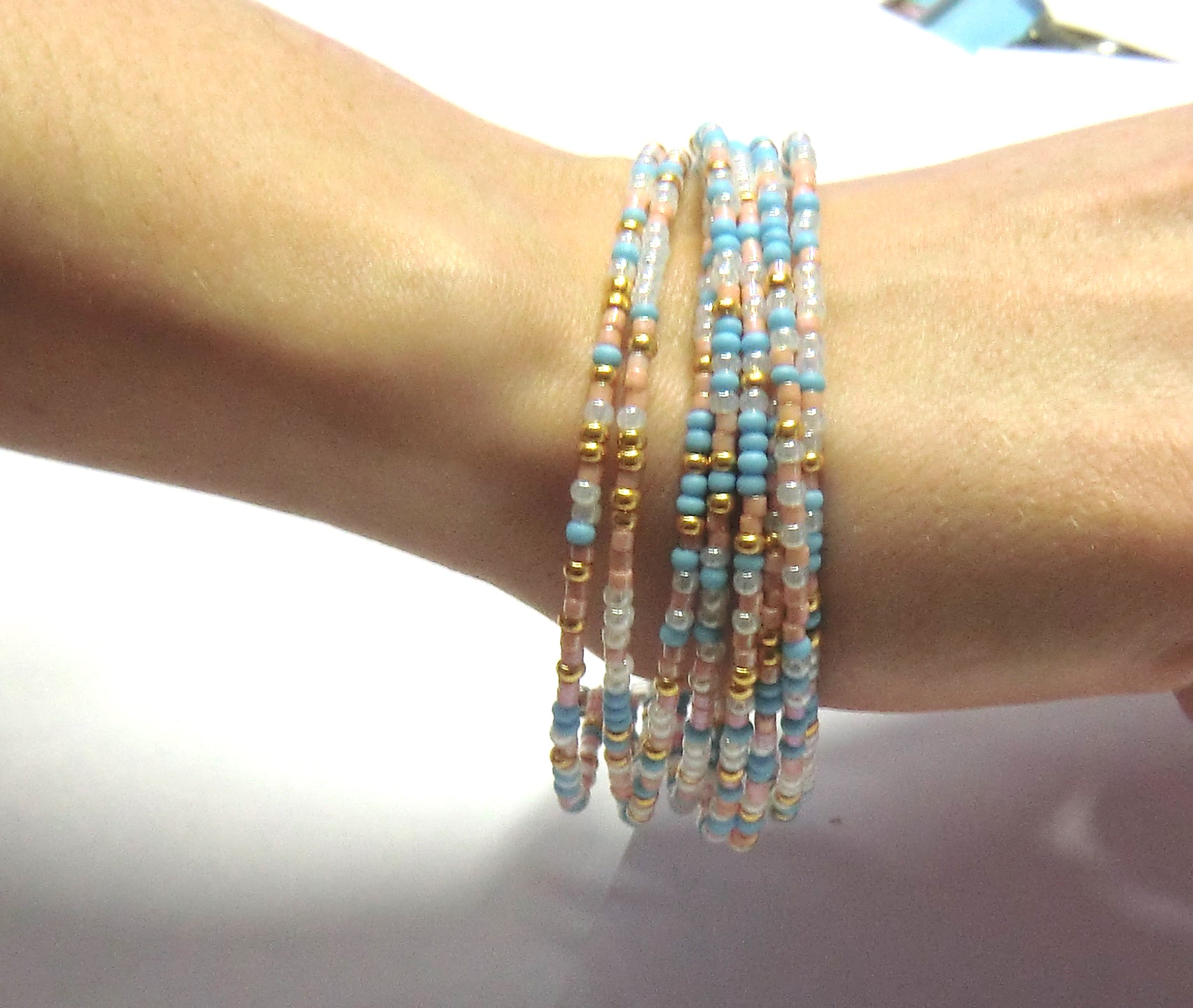 Memory Wire Schmuckdraht Endlosarmband 0,5mm Ø 65mm platinfarben 100 Windungen aus Edelstahl