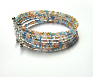 Memory Wire Schmuckdraht Endlosarmband 0,5mm Ø 65mm platinfarben 100 Windungen aus Edelstahl