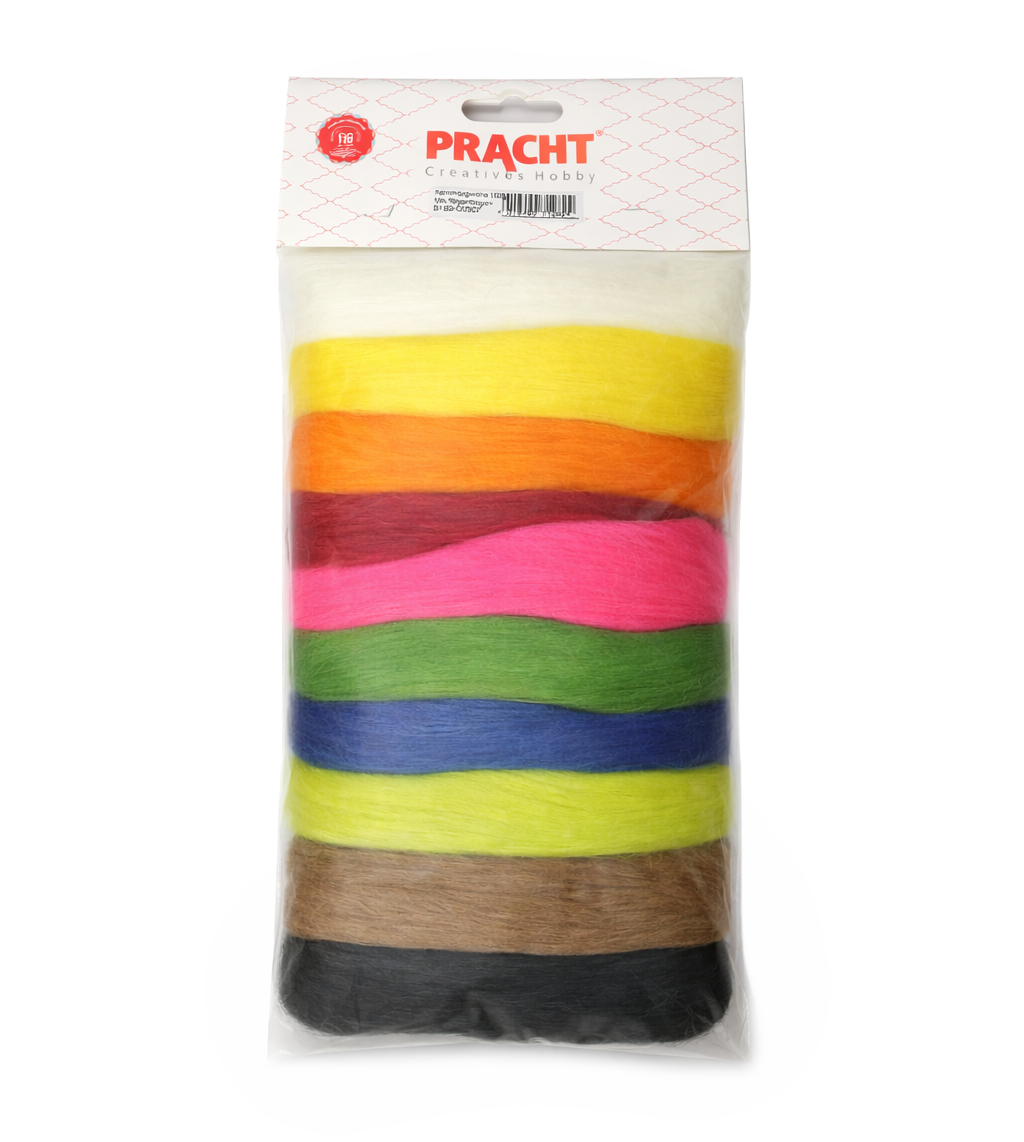Merino-Kammzug Schurwolle Mix-Regenbogen 100g