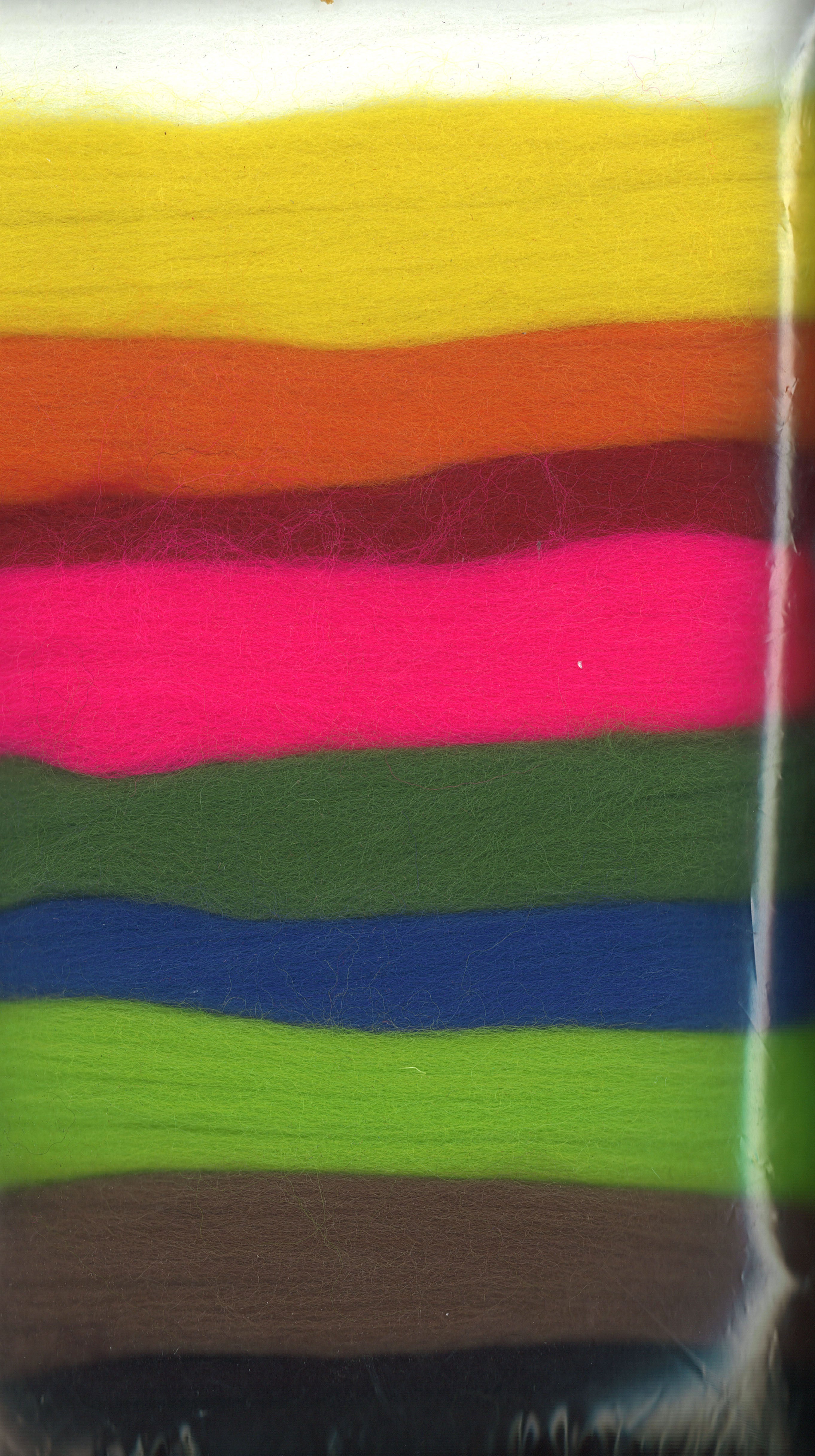 Merino-Kammzug Schurwolle Mix-Regenbogen 100g