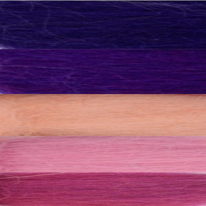 Merinowolle-Kammzug kardiert und gekämmt Rosa-Lila-Mix 50g
