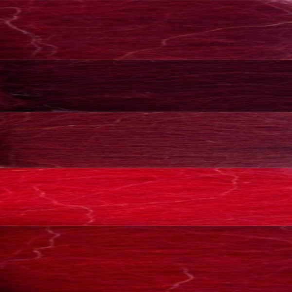 Merinowolle-Kammzug kardiert und gekämmt Rot-Mix 50g
