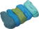 Merinowolle Kammzug extrafein Blau-Grün-Mix 21mic 50g
