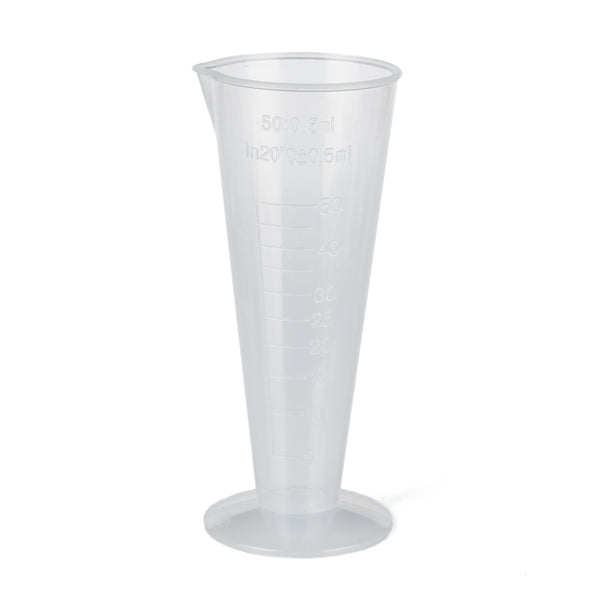 Messbecher Kunststoff mit Skala transparent 50 ml
