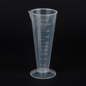 Messbecher Kunststoff mit Skala transparent 50 ml