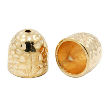 Metall-Endkappen gehämmert 12,5x13mm 4 Stück
