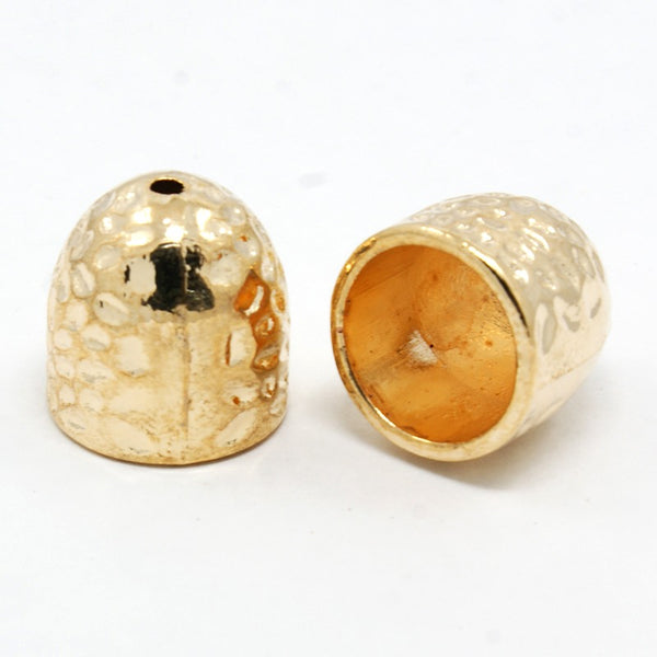 Metall-Endkappen gehämmert 12,5x13mm 4 Stück