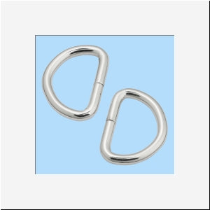 Metall-Halbring D-Ring silber 25mm 2 Stück