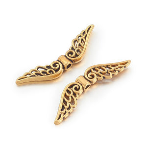 Metall - Engelflügel antik 32x6mm 10 Stück