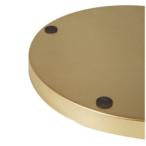 Metall Deko Tablett SET 20+25cm ø 2farbig eukalyptus gold mit Moosgummi Pads 2 Stück