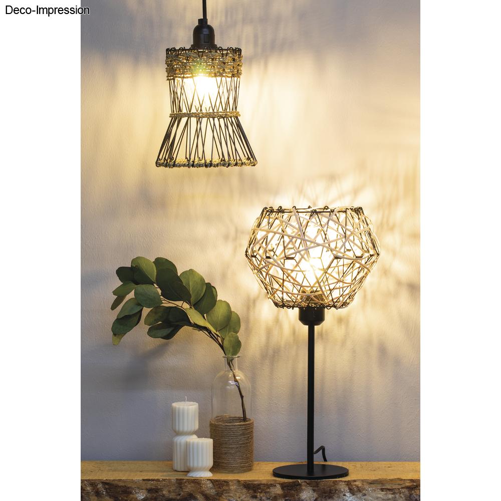 Metall Tischlampenfuß schwarz mit Schraubring 32cm mit Schalter für E27 1 Stück