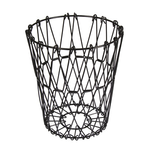 Metall Flexi Korb Wollaufbewahrung faltbar schwarz beschichtet ø 32cm