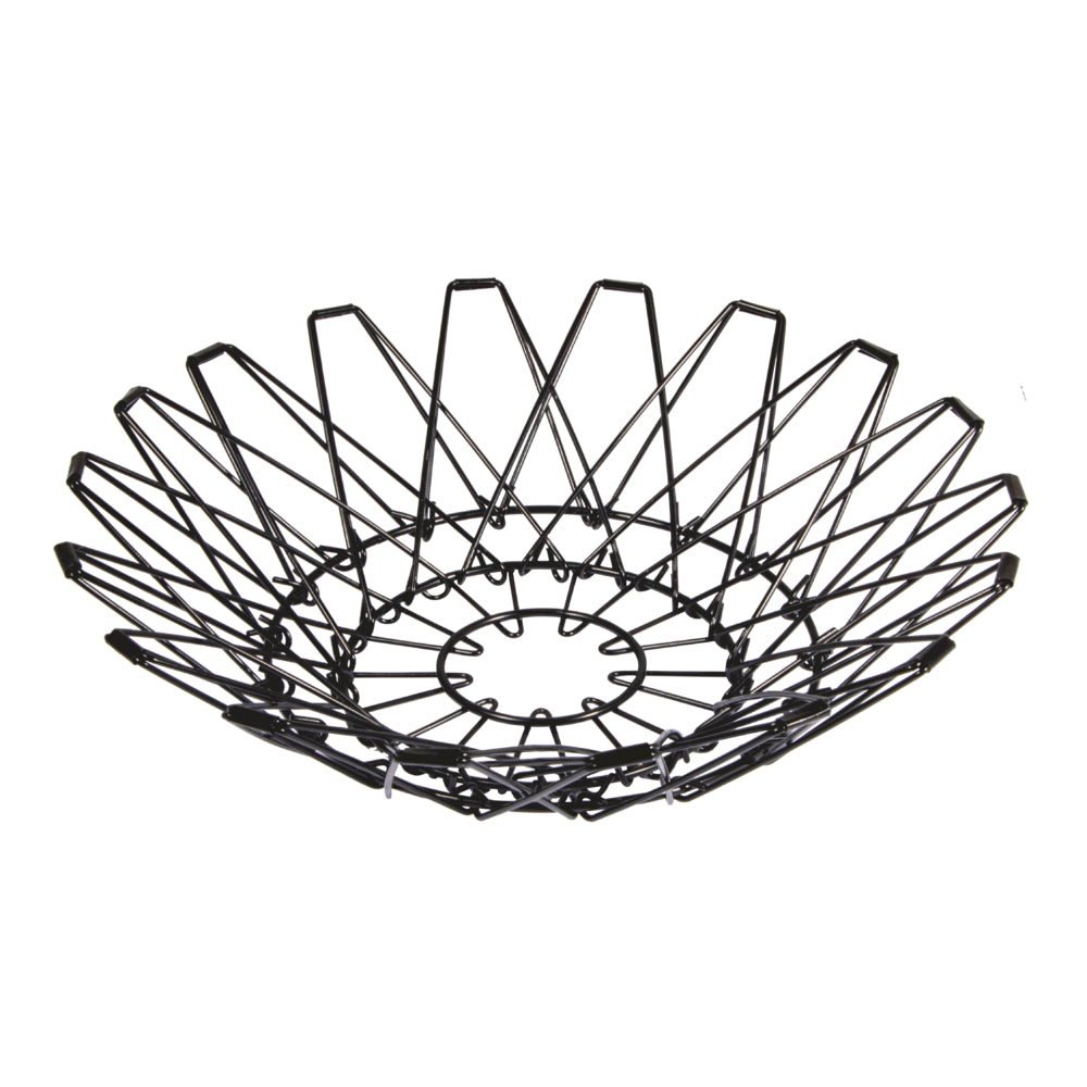 Metall Flexi Korb Wollaufbewahrung faltbar schwarz beschichtet ø 32cm