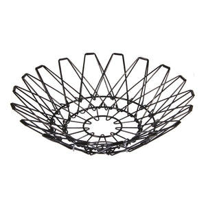 Metall Flexi Korb Wollaufbewahrung faltbar schwarz beschichtet ø 32cm