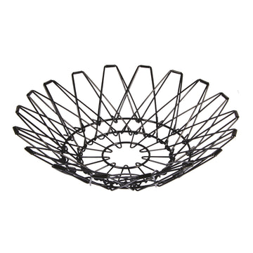 Metall Flexi Korb Wollaufbewahrung faltbar schwarz beschichtet ø 32cm