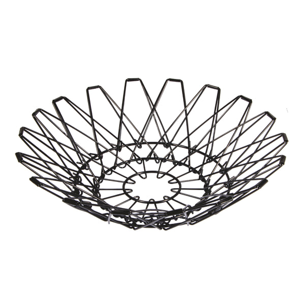 Metall Flexi Korb Wollaufbewahrung faltbar schwarz beschichtet ø 32cm