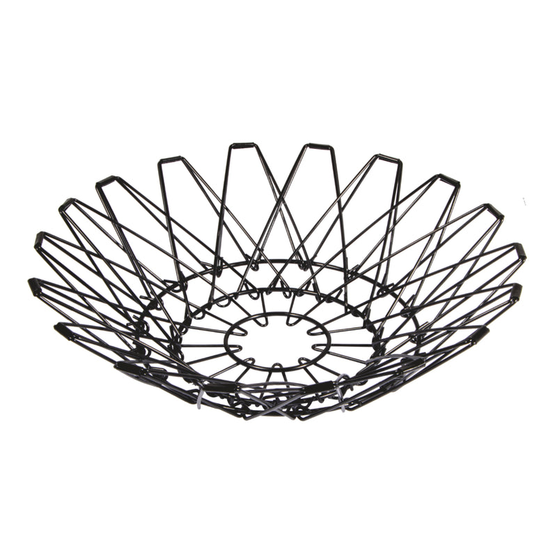 Metall Flexi Korb Wollaufbewahrung faltbar schwarz beschichtet ø 32cm