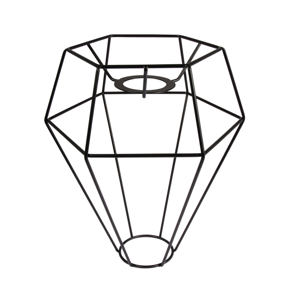 Metall Lampenschirm Rahmen geometrisch 20cm ø schwarz