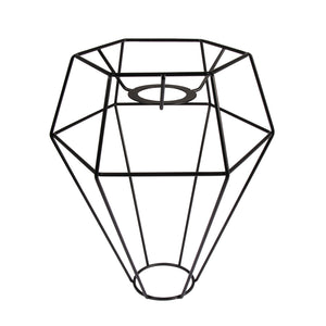 Metall Lampenschirm Rahmen geometrisch 20cm ø schwarz