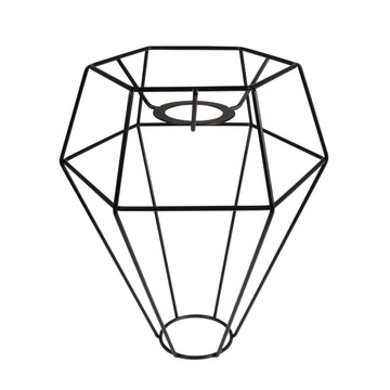 Metall Lampenschirm Rahmen geometrisch 20cm ø schwarz