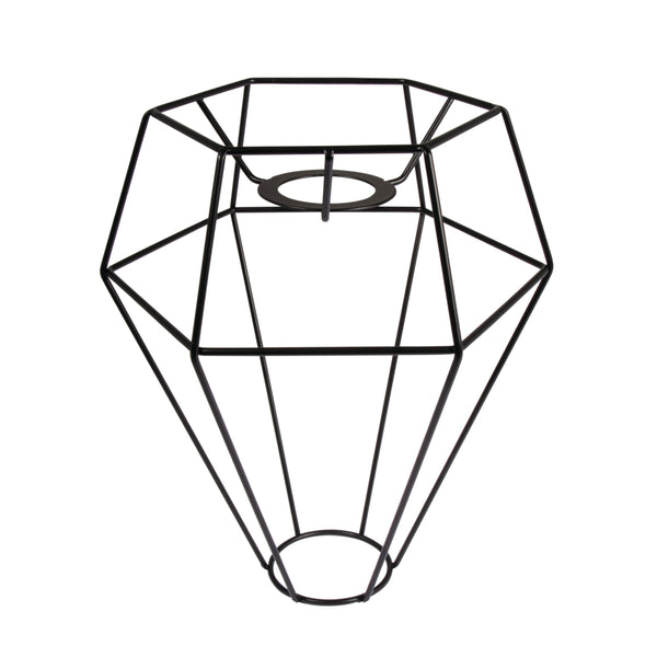 Metall Lampenschirm Rahmen geometrisch 20cm ø schwarz