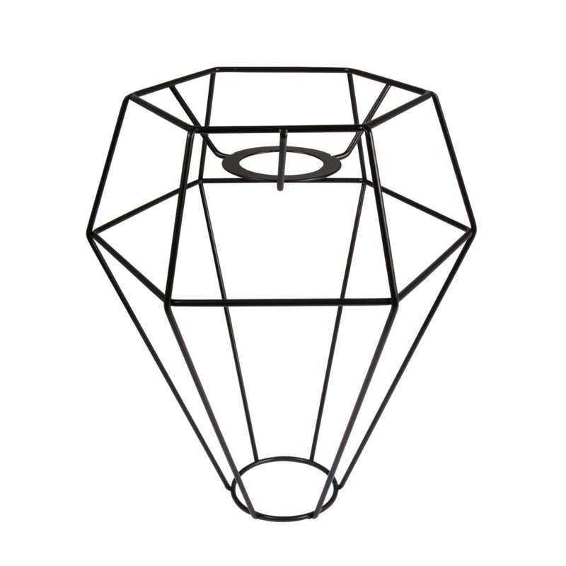 Metall Lampenschirm Rahmen geometrisch 20cm ø schwarz