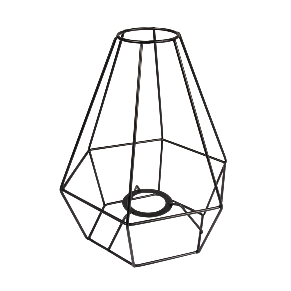 Metall Lampenschirm Rahmen geometrisch 20cm ø schwarz