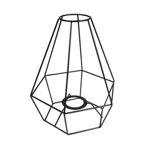 Metall Lampenschirm Rahmen geometrisch 20cm ø schwarz