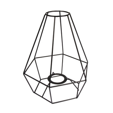Metall Lampenschirm Rahmen geometrisch 20cm ø schwarz
