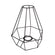 Metall Lampenschirm Rahmen geometrisch 20cm ø schwarz