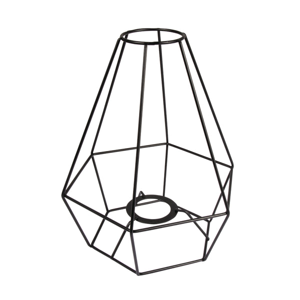 Metall Lampenschirm Rahmen geometrisch 20cm ø schwarz