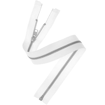Metall Reißverschluss Zipper 3mm silber weiß in verschiedenen Größen