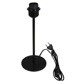 Metall Tischlampenfuß schwarz mit Schraubring 32cm mit Schalter für E27 1 Stück