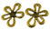 Metallanhänger Blumen antikgold nickelfrei 35x28mm 3 Stück/Packung