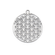 Metallanhänger Blume des Lebens silberfärbig 31mm