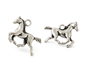 Metallanhänger Pferd antiksilber 14x19x4mm 1 Stück