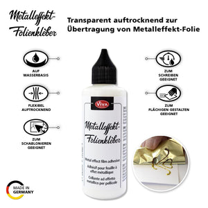 Metalleffekt-Folienkleber transparent 90ml/104g