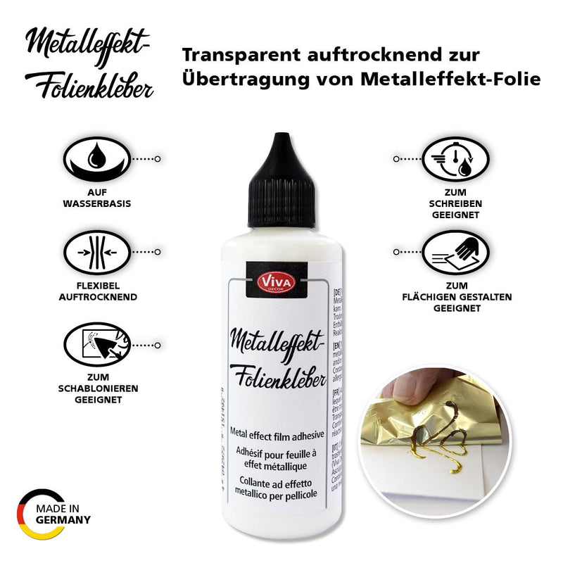Metalleffekt-Folienkleber transparent 90ml/104g