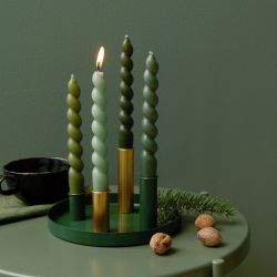 Metalltablett inkl. 4 magnetische Kerzenhalter Ø20cm