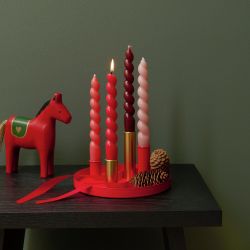 Metalltablett inkl. 4 magnetische Kerzenhalter Ø20cm