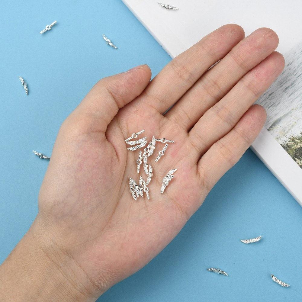 Micro Engelflügel aus Metall 12x3mm 20 Stück/Btl